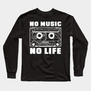 No Music No Life Cassette Long Sleeve T-Shirt